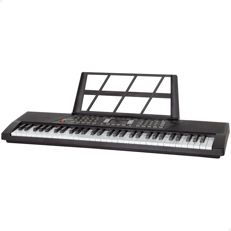 ColorBaby Bontempi Musical Keyboard 61 Keys, 84.5 x 29 x 8.2 cm, Stand, 200 Sounds, 200 Rhythms, 60 Demos, 3 Levels Learning, USB Cable, Digital Pianos, Children's Electronic Organ (39233)