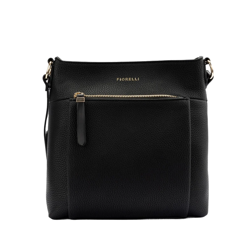 Fiorelli Women's Ally Crossbody Bag, Large Handbag with Adjustable Body Straps & Front Zipped Compartment, Faux Leather, Black