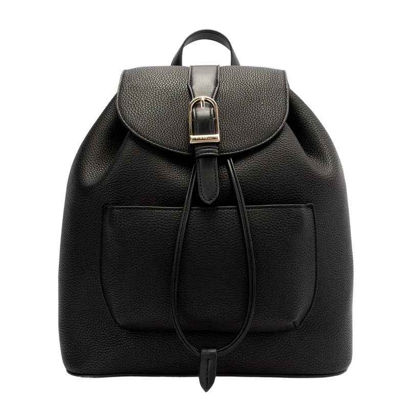 Fiorelli Women's Ally Large Backpack, Stylish Rucksack with Adjustable Straps & Pockets, Black Faux Leather