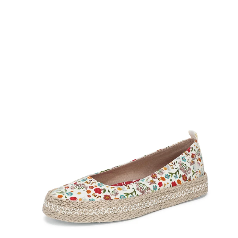Blowfish Malibu Women's Benita Ballet Flats, White Multi, Medium Fit, UK 9