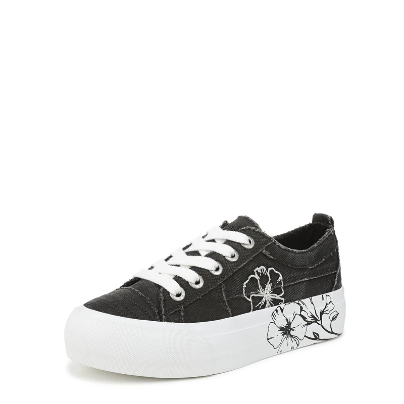 Blowfish Malibu Women's Sadie-Sun 10 Lace-Up Trainers, Black, Medium Fit, UK 4