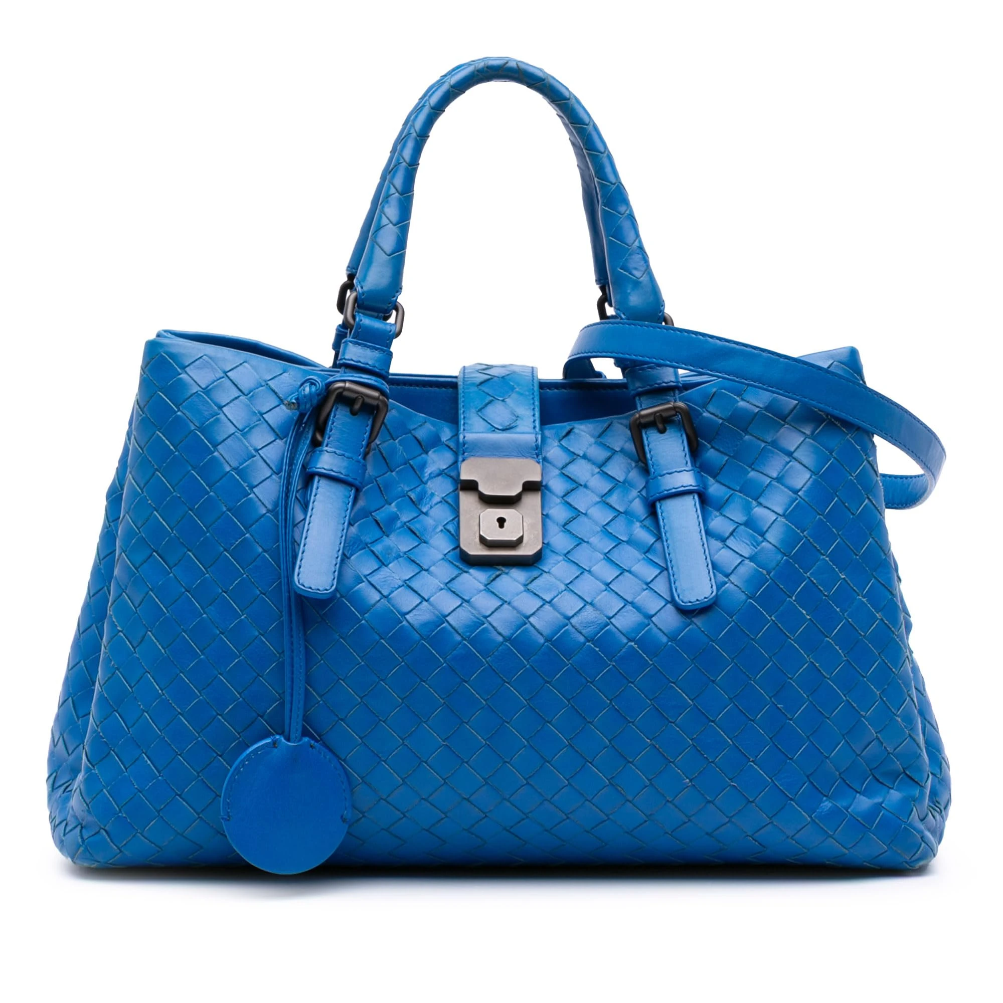 Bottega Veneta Pre-Loved Small Nappa Intrecciato Roma Satchel