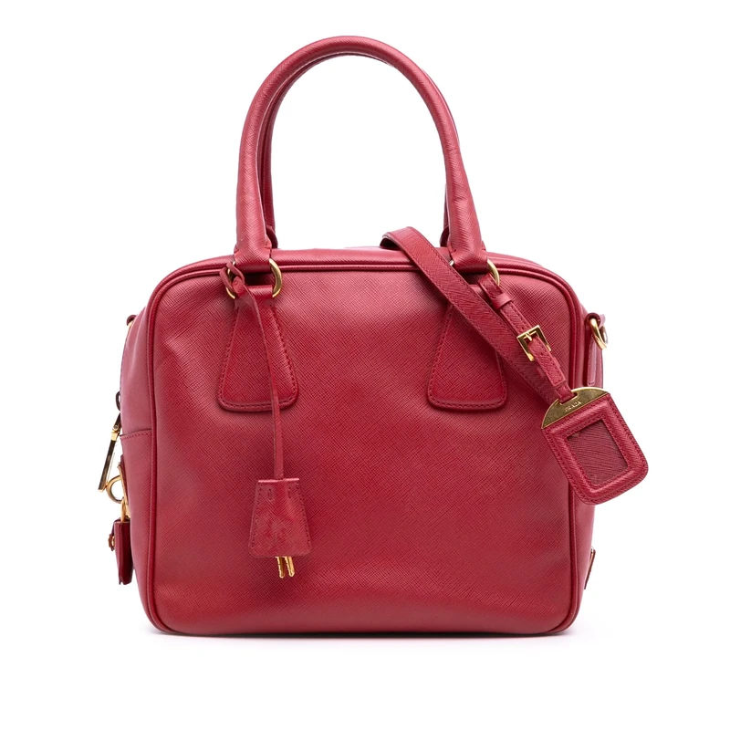 Prada Pre-Loved Saffiano Lux Convertible Bowler Bag