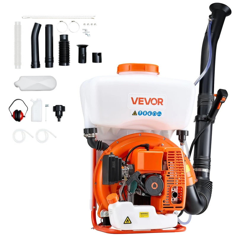 VEVOR 63cc 2.1KW Engine Petrol Backpack Sprayer with 16L Tank Powder Liquid Spray System for Gardening Crop Maintenance Agriculture - Image 1