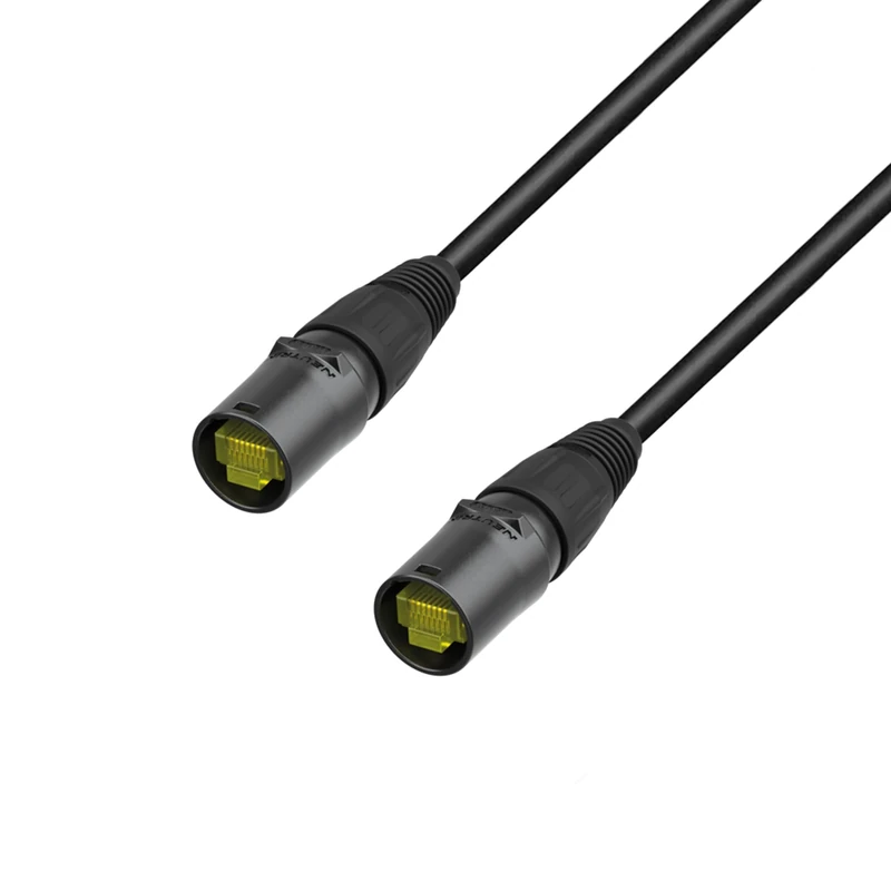 Adam Hall Cables 5 STAR ECON CAT6 RR 1m Network cable | Cat.6a (S/FTP) Neutrik etherCON, retractable | 1 m, black