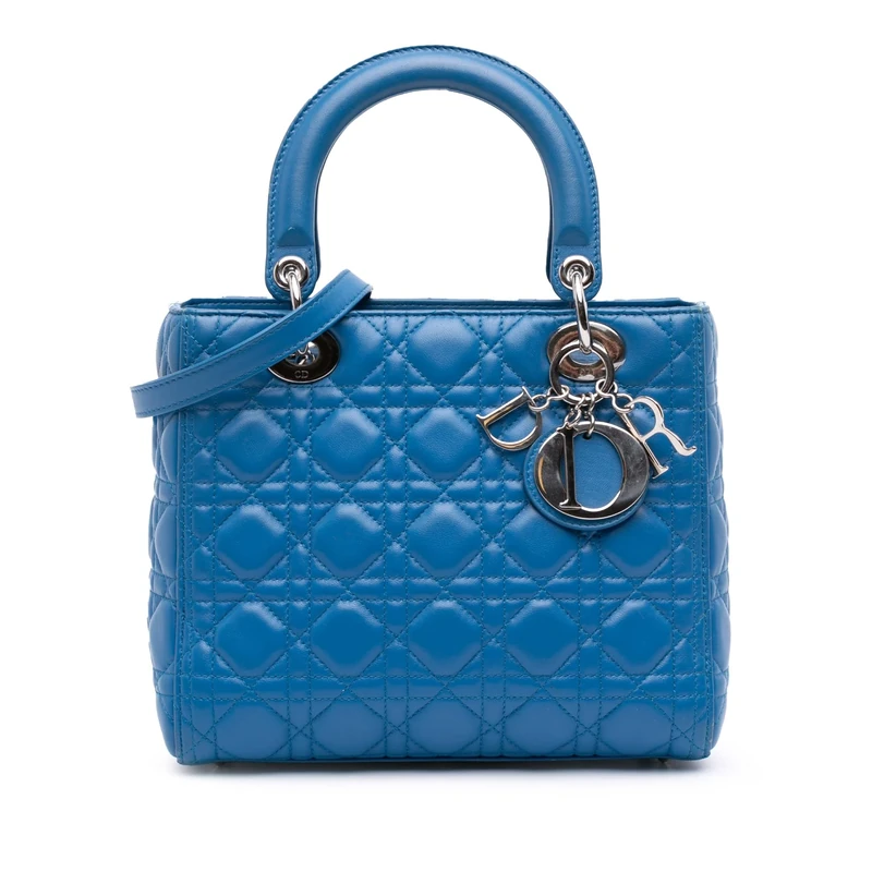 Dior Pre-Loved Medium Lambskin Cannage Lady