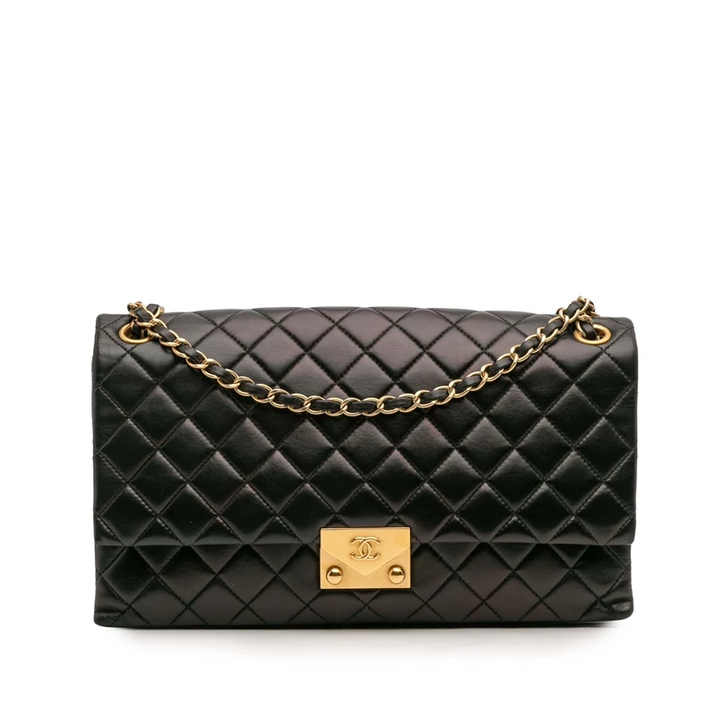 Chanel Pre-Loved Quilted Lambskin Pagoda Accordion Flap Shoulder Bag