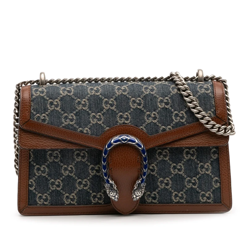 Gucci Pre-Loved Small GG Denim Dionysus Shoulder Bag