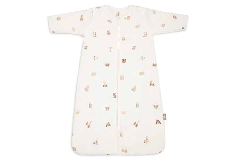 Jollein Baby Sleeping Bag - 110 cm - Cotton - 2.5 to 3.5 TOG - Detachable Sleeves - Oeko-TEX Certified - Baby Sleeping Bag - Winter Sleeping Bag - Also for Spring & Autumn - Animal Friends Print
