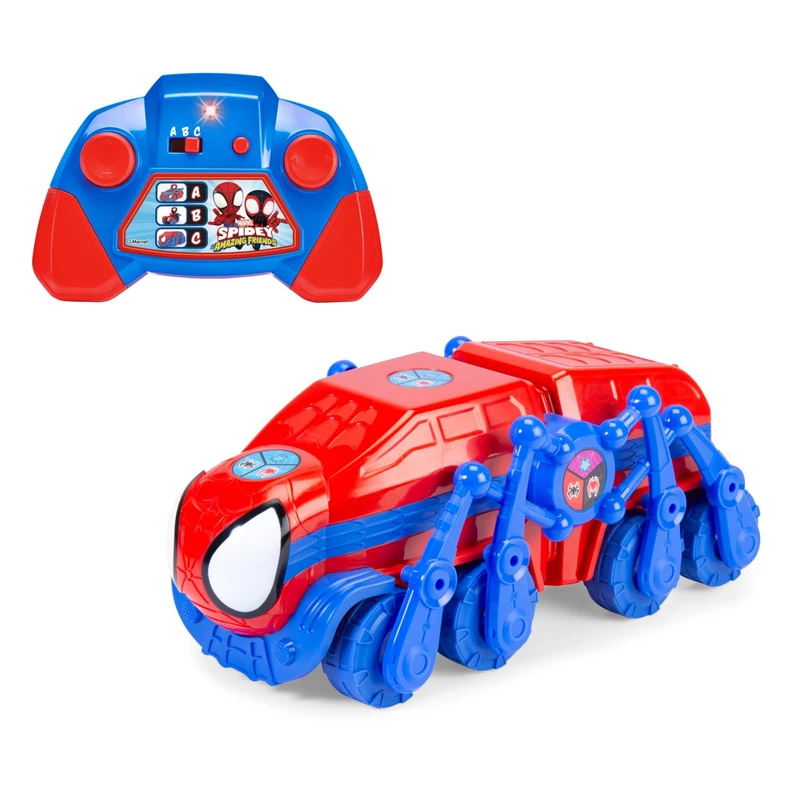 Simba RC Spidey Team Vehicle 1:50 28.5 cm - Spidey and His Fantastic Friends Radio Controlled Car for Children, 203226000, Ages 3+