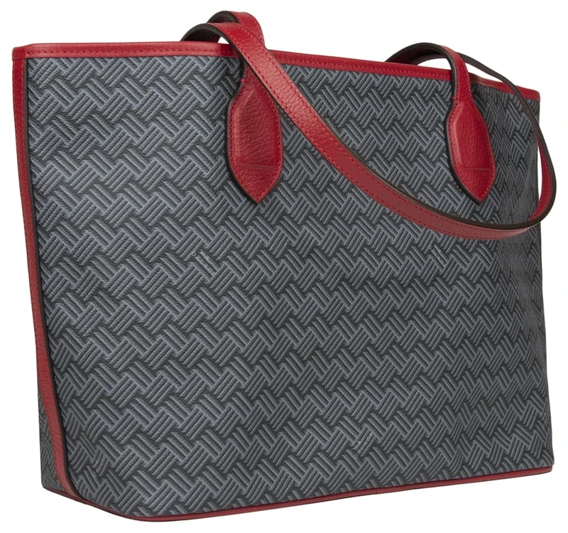 DELAGE, LULU PM, Grey & Red Leather