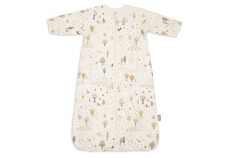 Jollein Baby Sleeping Bag - 110 cm - Cotton - 2.5 to 3.5 TOG - Detachable Sleeves - Oeko-TEX Certified - Baby Sleeping Bag - Winter Sleeping Bag - Also for Spring & Autumn - Tiny Park Print