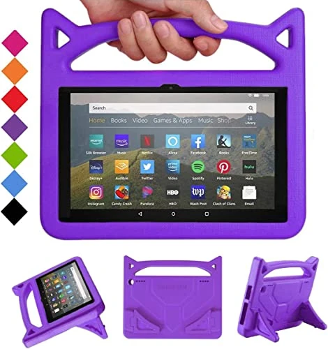 DJ&RPPQ Case for 8 In Tablet (2024/2022Release)-Lightweight Shockproof Kids Case Cover.Not Fit For HTC8 iPad Samsung Android Tablet. (Purple)