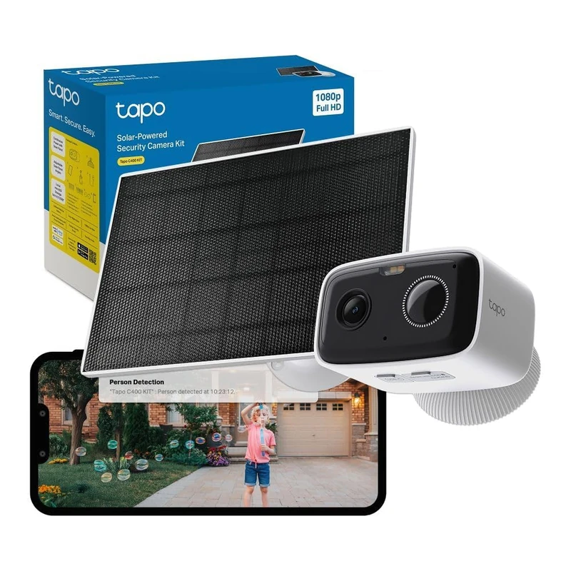 Tapo C400 KIT Battery Security Camera Outdoor Wireless,Solar Security Camera,Colour Night Outdoor Camera,AI Detection,IP65,No Hub Required,Alexa,Google Home,Flexible Storage,No Monthly fee