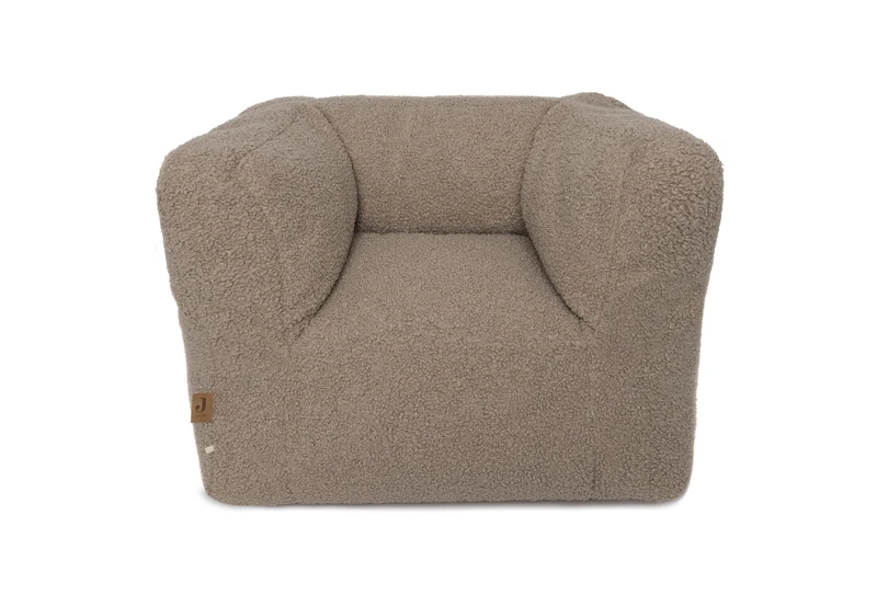 Jollein Kids Armchair – Kids Beanbag – Soft Teddy Fabric – Warm Sand – Cuddly Chair for Toddlers – 40x46x37 cm