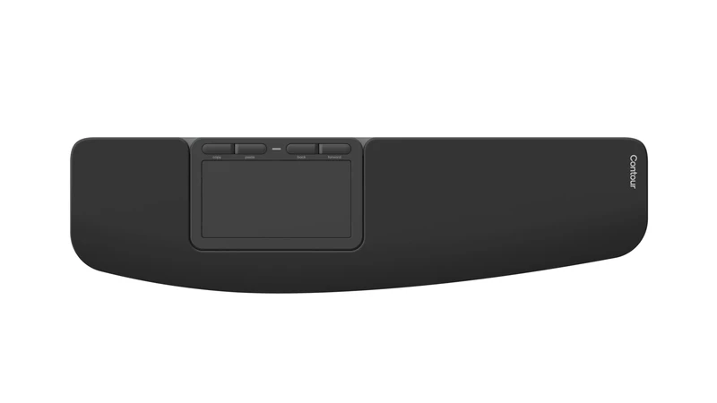 Contour Touch - Ergonomic Centered Touchpad with Wrist Rest and 4 Programmable Buttons | Prevent Shoulder Pain | Wireless for Windows