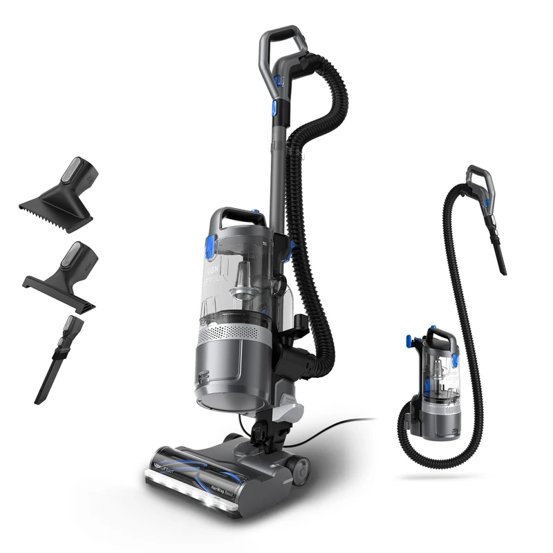 Vax LiftOut Pet Corded Upright Bagless Vacuum Cleaner, Lightweight, Handheld Tool Attachments for Pet Hair, Car, Upholstery, Bed, Mattress, Home cleaning, 600W, 6.11kg, Graphite/Blue, CDUP-LOXP