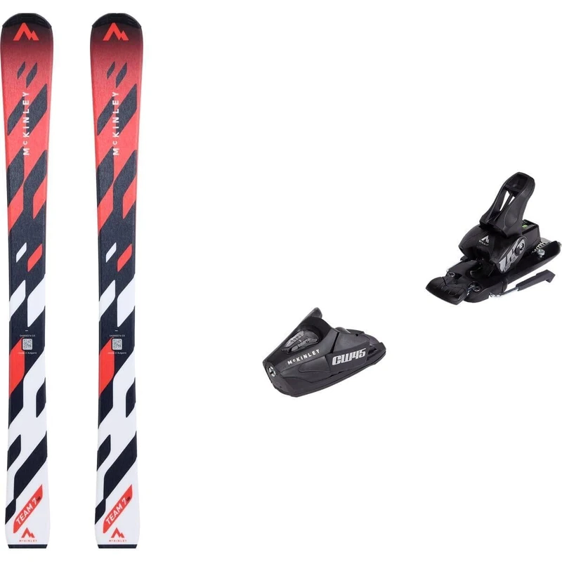 McKinley Team 7 I Nc Ski Set Screw Binding, Red/Black Night/Whit, 80