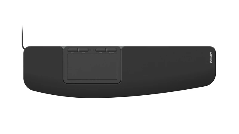 Contour Touch - Ergonomic Centered Touchpad with Wrist Rest and 4 Programmable Buttons | Prevent Shoulder Pain | Wired for Windows