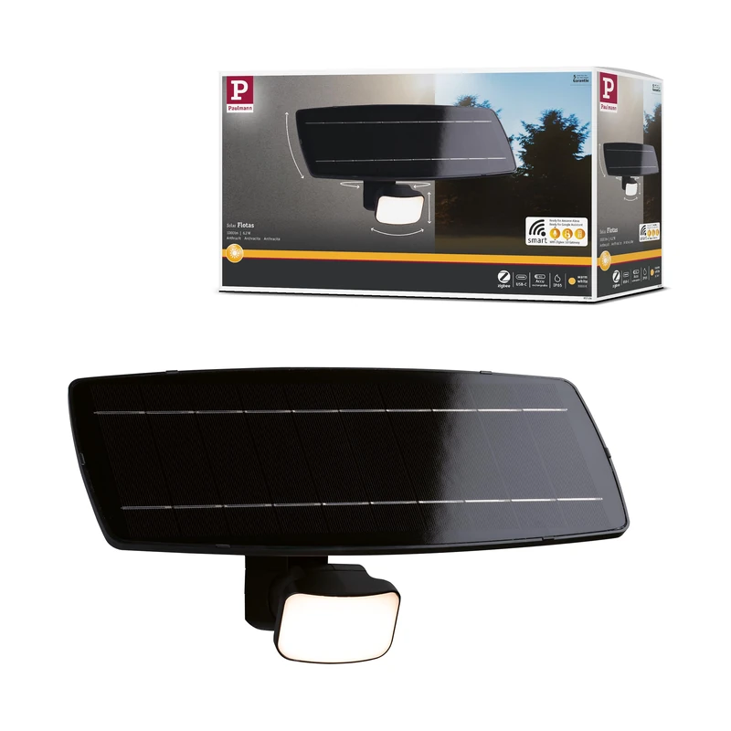 Paulmann 95706 Solar Floodlight Smart Home Zigbee 3.0 Flotas Zigbee IP65 3000K 700lm Anthracite