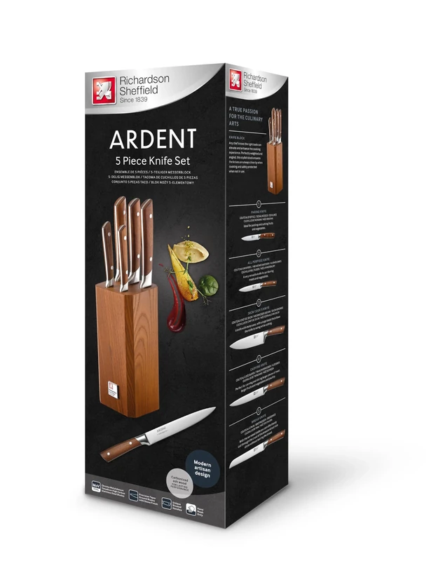 Richardson Sheffield Ardent 6 Piece Knife Block Set