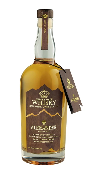 Alexander Single Malt Whisky Red Wine Cask Finish 40% - The Italian Whisky - 700ml