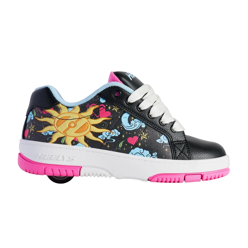 Heelys Girls Kolect Prints Skate Shoe, Black, 1 UK
