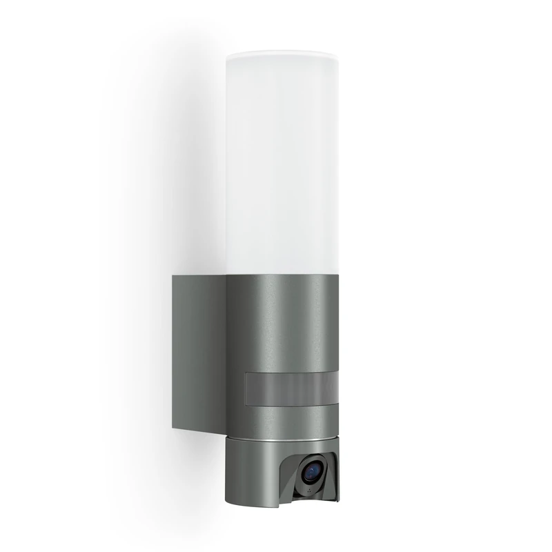 Steinel Led Outdoor Light L 625 Cam with 2K Surveillance Camera, Intercom System, Motion Detector, Dual-Band Wi-Fi 6, Opal Glass, Aluminium, Anthracite