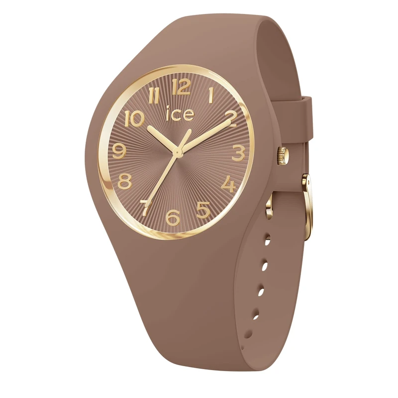 ICE-WATCH - ICE Champagne Mocha - Women's Watch with Silicon Strap - 025252 (Small 37)
