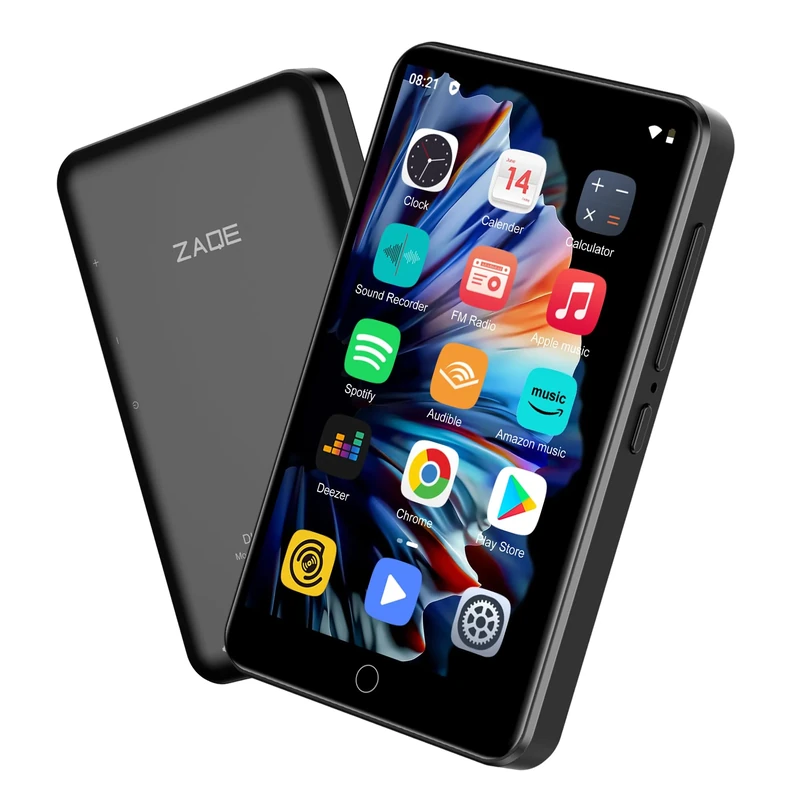 144GB MP3 Player with Bluetooth and WiFi, ZAQE 4" HD Full Touch Screen MP3 Player with Spotify, Amazon Music,YouTube,Pandora,Libby,Android MP4 Music Player for Kids (144GB)