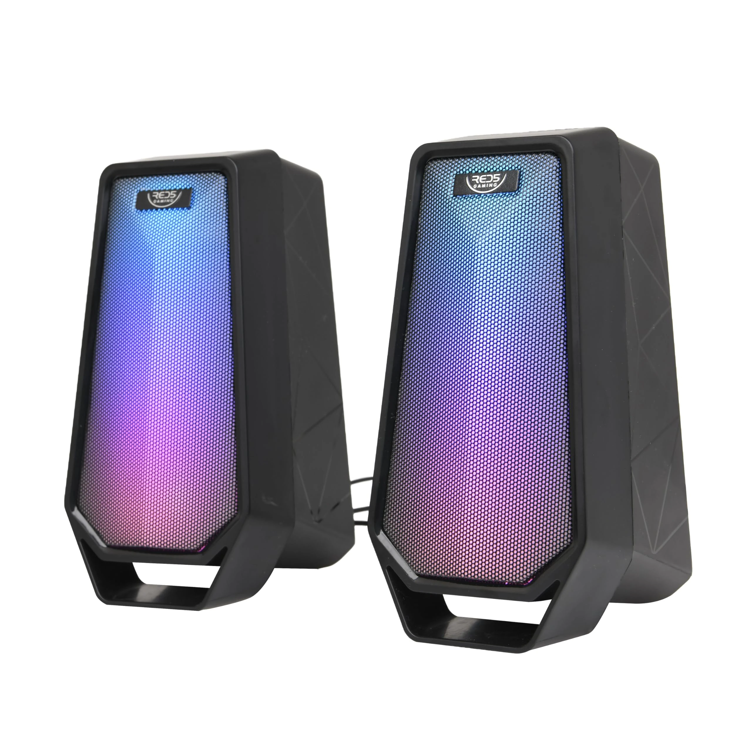 RED5 Zeta Light Up Colour Changing Wired Gaming Speakers USB Powered 3.5 mm Jack