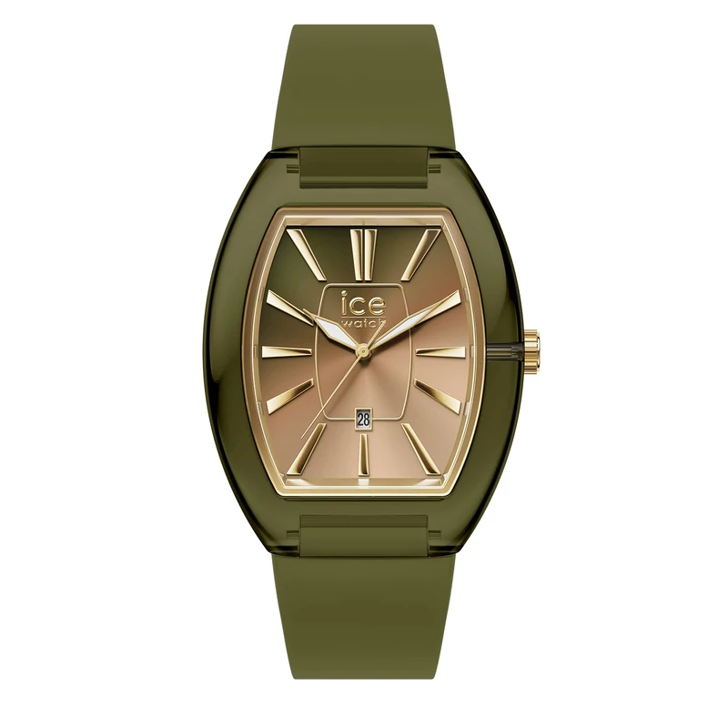 ICE-WATCH - ICE boliday Women Dome Plastic Olive Green - Women's Watch with Silicon Strap - 025181 (Small)