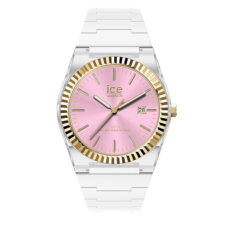 ICE-WATCH - ICE Power PW1 White Clear Pink - Women's Watch with Silicon Strap - 024774 (Small)