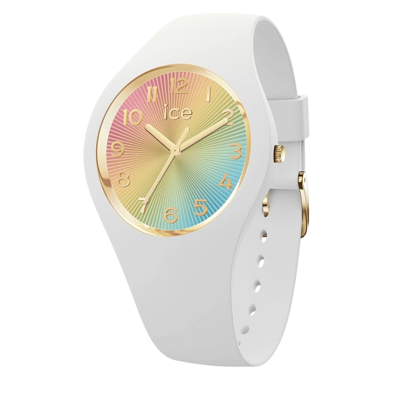 ICE-WATCH - ICE Champagne White Rainbow - Women's Watch with Silicon Strap - 025249 (Small 37)