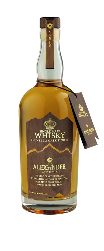 Alexander Single Malt Whisky Brunello Cask Finish 43% - The Italian Whisky - 700ml