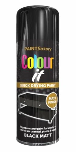 AlezyB - 3 x Black Matt 400ml All Purpose Spray Paint | Use on Metal, Wood, Plastic and Multipurpose Aerosol Professional Quality Perfect Finish, for Interior Exterior and Excellent Coverage