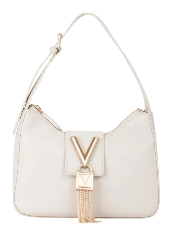 Valentino Stella Hobo Bag - Ecru Cream Shoulder Bag VBS9AK07