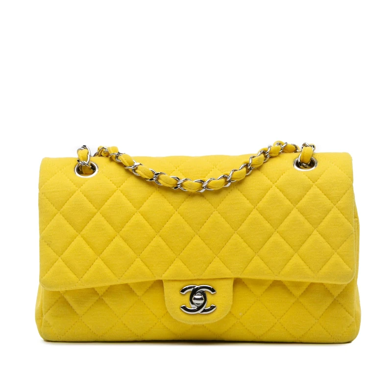 Chanel Pre-Loved Medium Classic Jersey Double Flap