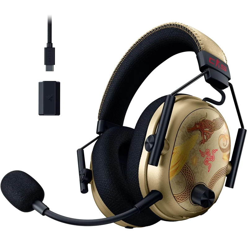 Razer BlackShark V3 Pro CS2 - Wireless e-sports headset Active Noise Cancellation - 50mm Audio Drivers - Detachable microphone - HyperSpeed 2,4 GHz & Bluetooth - FPS profiles - PC/Mac | Dragon Lore
