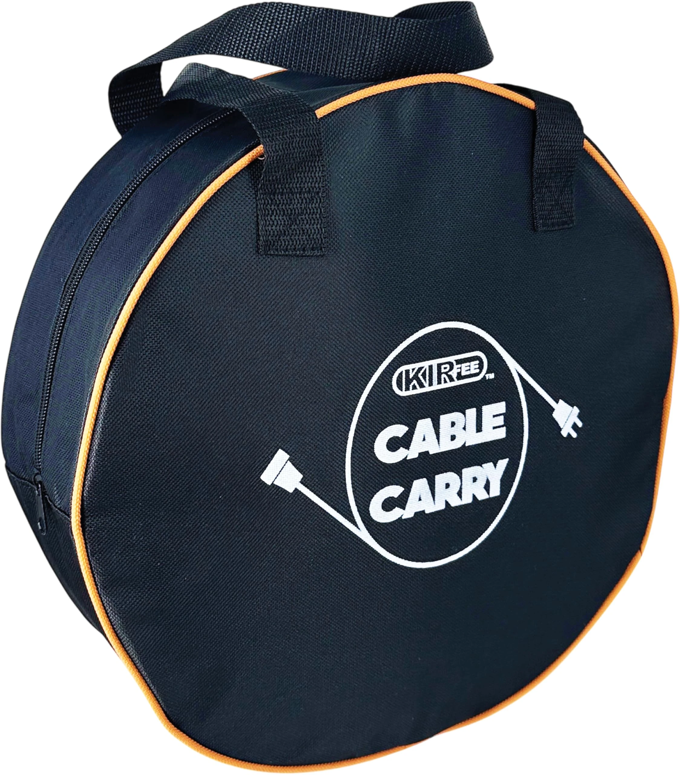 KIRFEE® Caravan Hook Up Cable Storage Bag 40cm | Camping Cable Organiser with Zip and Handles | Garden Hose, Jump Leads Storage | Camping Tidy | Ideal Caravan Accessories.