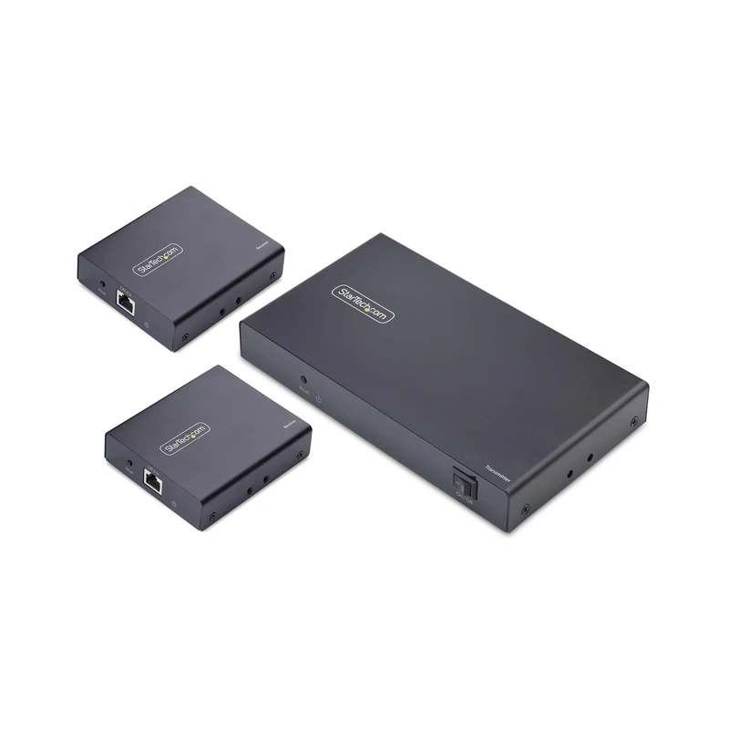 StarTech.com 4-Port HDMI Extender and Splitter Over CAT6, 4K 60Hz, Up to 230ft (70m), 1x4 HDMI over Ethernet Distribution Kit