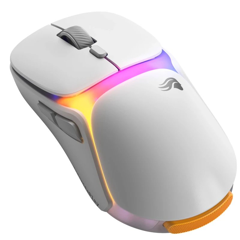 GLORIOUS Gaming Model O3 Wireless Gaming Mouse - InfinitePlay Swappable Battery System, 8k Polling, 130M Click Optical Switches, Ultralight 66g, 30K DPI Optical Sensor, RGB - White