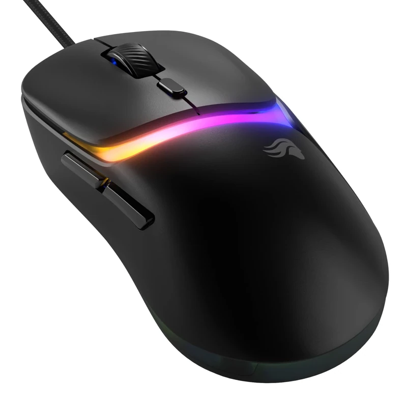 GLORIOUS Gaming Model D3 Wired Gaming Mouse - Ultralight 57g Weight, 130M Click Optical Switches, 30K DPI BAMF 3.0 Sensor, 750 IPS Tracking, 50G Acceleration, Supports All Grip Types - Black