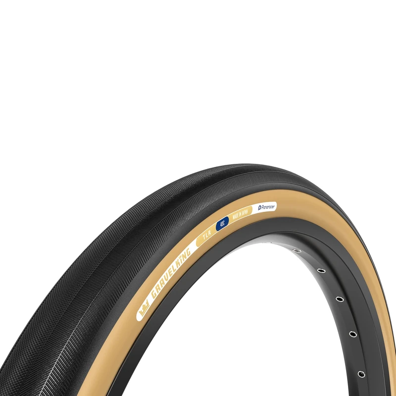 Panaracer Gravelking Slick TLR Tubeless Ready Folding Tyre - ZSG Gravel Compound -Puncture Resistant - Beadlock Technology - 120Tpi TuffTex Casing - Gravel Cycling Tyre