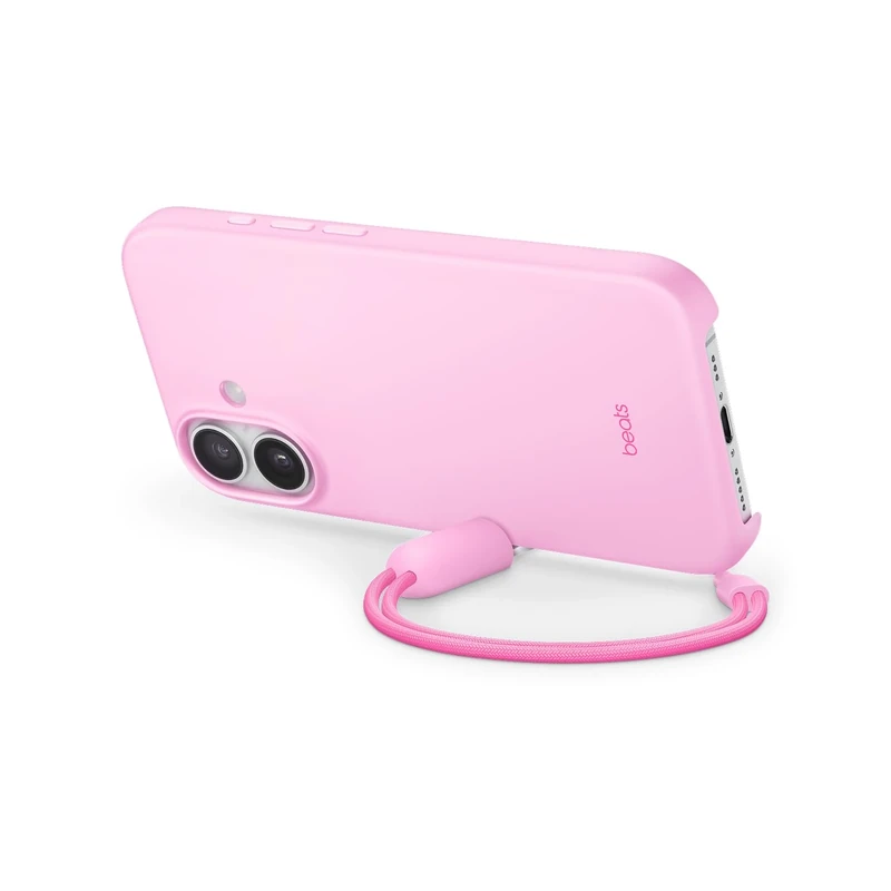 Beats iPhone 17 Kickstand Case with MagSafe & Camera Control, Built in Stand & Lanyard, Matte Finish with Microfibre Lining – Pebble Pink