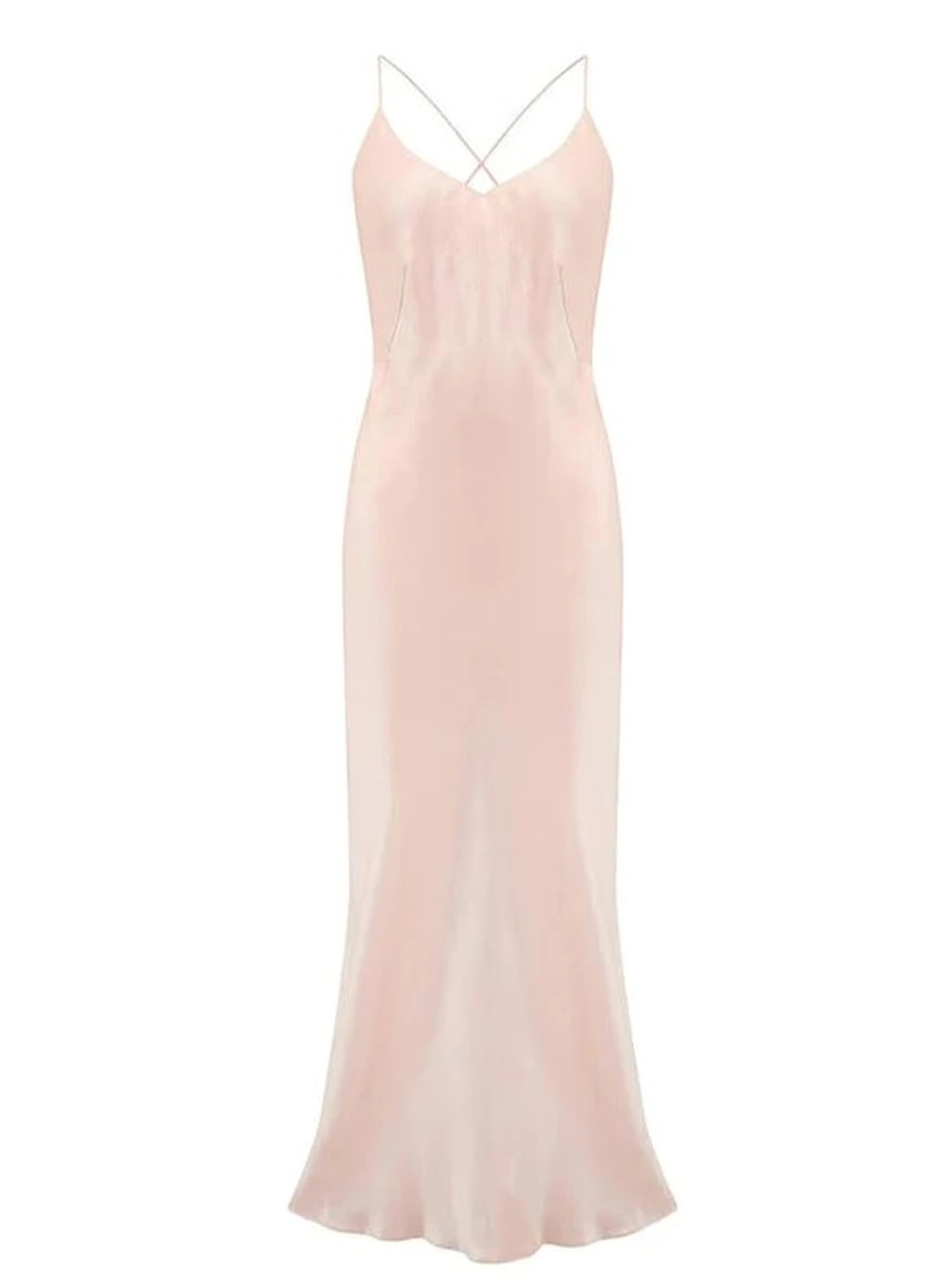 Fleur of England, Fleur du Jour Blush slip dress, S