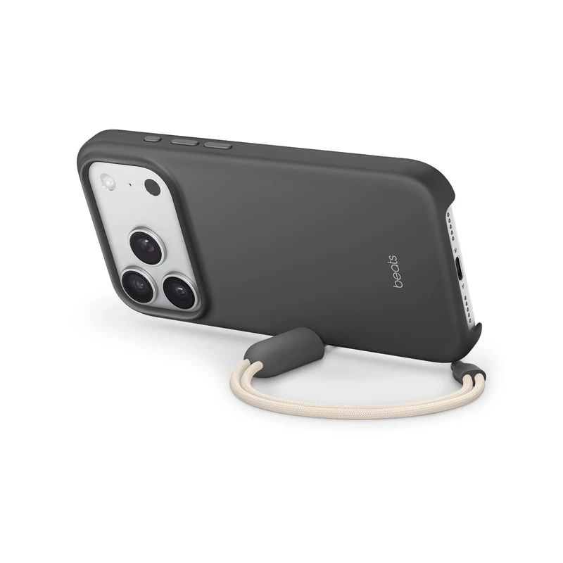 Beats iPhone 17 Pro Kickstand Case with MagSafe & Camera Control, Built in Stand & Lanyard, Matte Finish with Microfibre Lining – Granite Grey