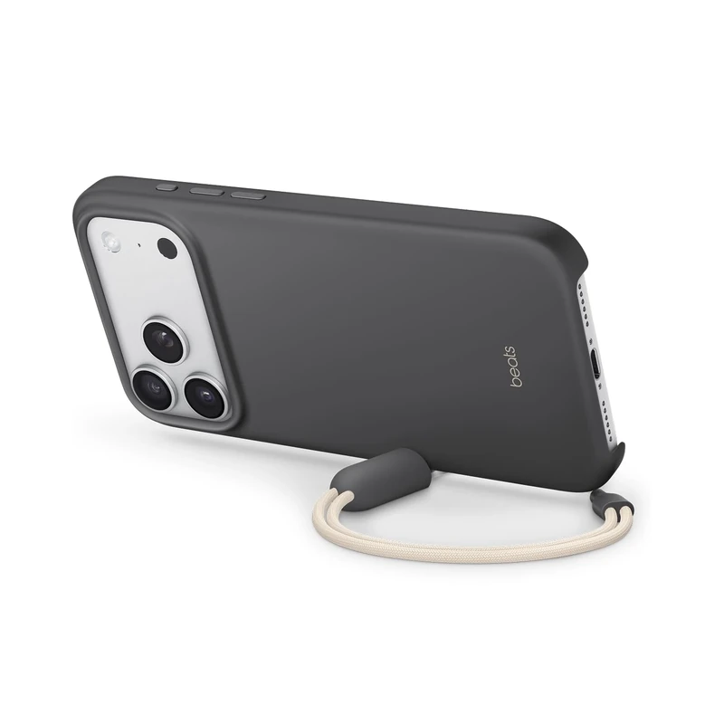 Beats iPhone 17 Pro Max Kickstand Case with MagSafe & Camera Control, Built in Stand & Lanyard, Matte Finish with Microfibre Lining – Granite Grey