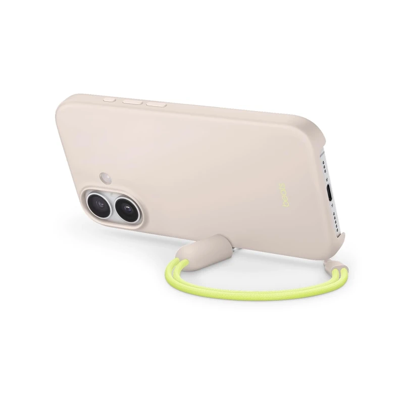 Beats iPhone 17 Kickstand Case with MagSafe & Camera Control, Built in Stand & Lanyard, Matte Finish with Microfibre Lining – Lime Stone