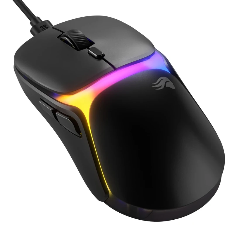 GLORIOUS Gaming Model O3 Wired Gaming Mouse - Ultralight 54g Weight, 130M Click Optical Switches, 30K DPI BAMF 3.0 Sensor, 750 IPS Tracking, 50G Acceleration, Supports All Grip Types - Black